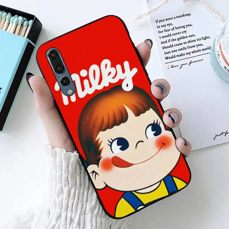 Чехол для телефона из ТПУ Fujiya Milky Peko chan черный мягкий чехол huawei P8 P9 p10 p20 P30 P40 pro lite