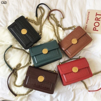 

Female Square Bag Leather Crossbody Bags For Women 2020 Travel Handbag Fashion Simple Shoulder bag Ladies Messenger Bag