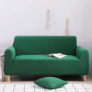 

Solid Green High-Strength Elastic Polyester Sofa Cover Sofa Cushion for Living Room Single/Two/Three/Four seater 1pc