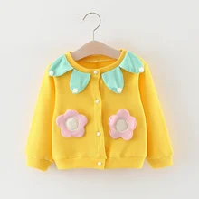 Кардиган для маленьких девочек; Одежда для маленьких детей; вязаный кардиган для девочек; свитер; детская весенняя одежда; осеннее пальто; хлопковый свитер; Топ