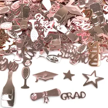 

15g/bags Rose Gold Congrats Doctoral Cap Confetti DIY Graduation Decorations Graduate Party Supplies Props Photos 60g