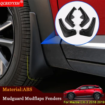 

QCBXYYXH Car-styling ABS 4pcs/set Mud Flaps Splash Guard Mudguard Mudflaps Fenders Perfector Decoration For Mazda CX-3 2018 2019