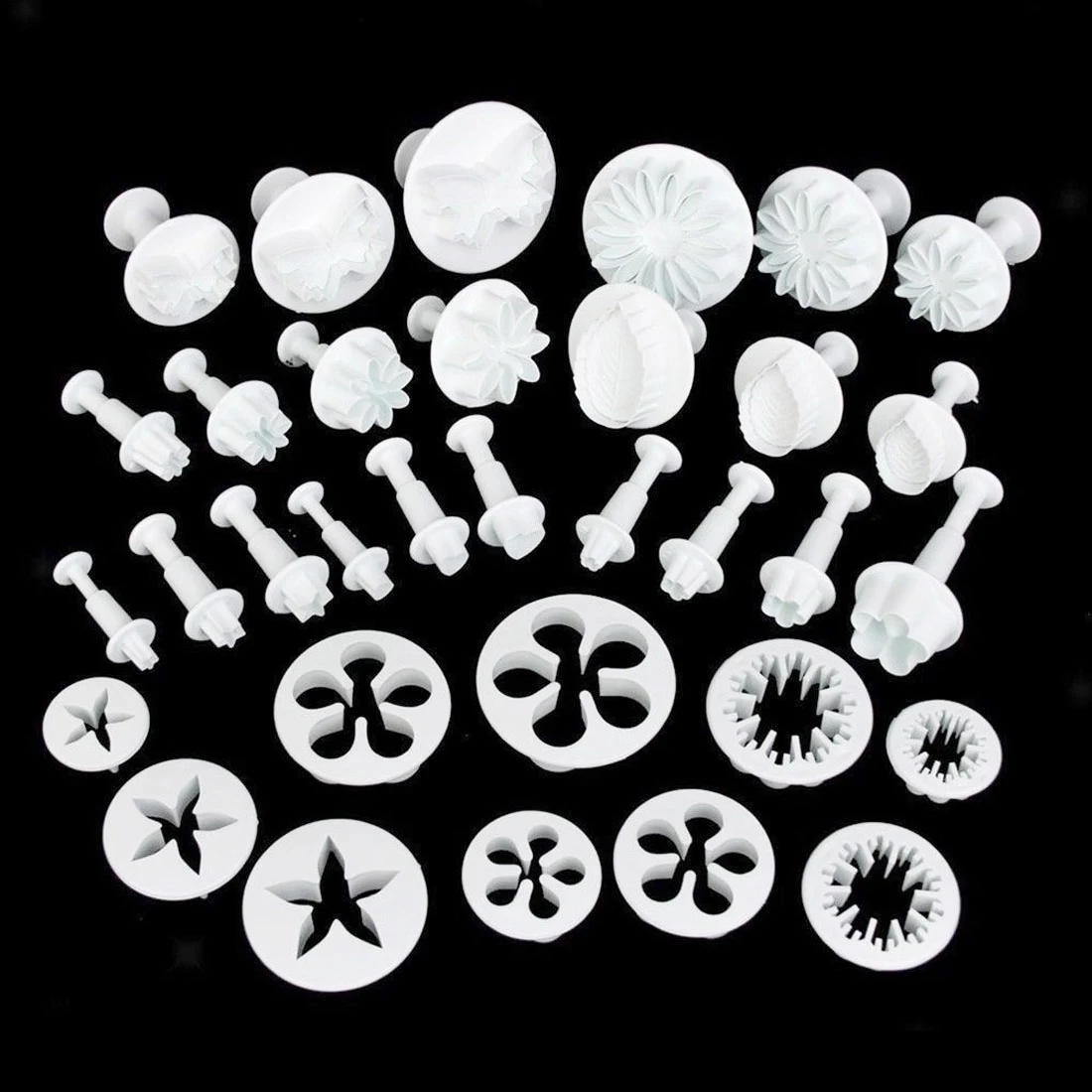 33pcs Plastic Cake Plunger Mold Fondant Cutter Cookie Craft DIY 3D Sugarcraft Kitchen Accessories Fondant Cake 1 33pcs Plastic Cake Plunger Mold Fondant Cutter Cookie Craft DIY 3D Sugarcraft Kitchen Accessories Fondant Cake 4