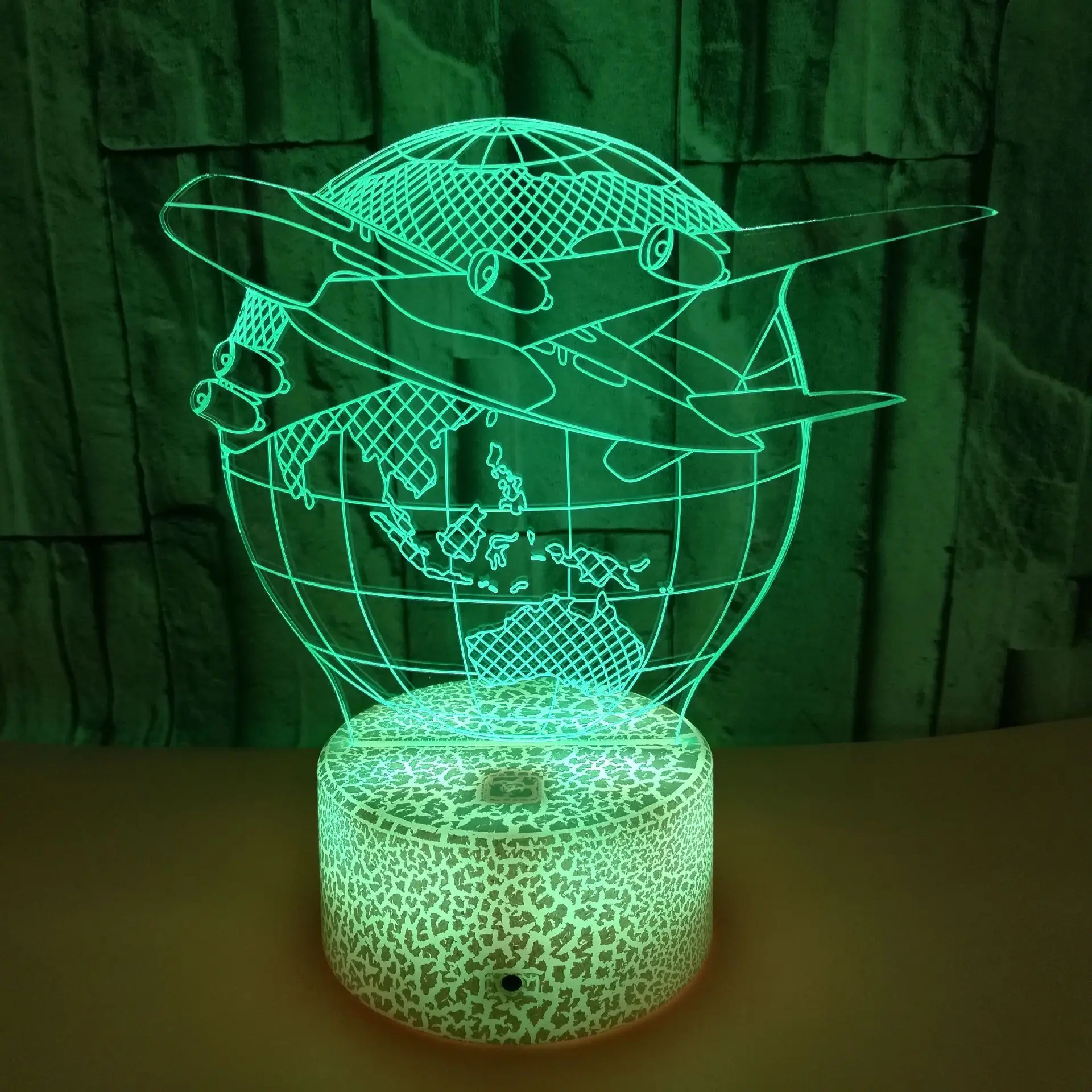 Настольные светодиодные 3d лампы с самолетом светодиодный светильник питанием от