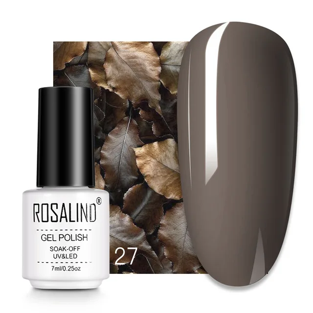 ROSALIND 7ML Nail Gel Polish Hybrid Varnishes All For Manicure Nails Art Base Top Coat UV Lamp Vernis Semi Permanent Varnishes RC27