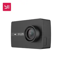 YI Lite экшн Камера 16MP настоящий 4K спортивные Камера со встроенным WI-FI 2 дюймов ЖК-дисплей Экран 150 градусов Широкий формат линзы черного цвета