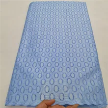 Лидер продаж в нигерийском стиле хлопок польский кружевной ткани высокое качество швейцарский польский кружевной Материал 5 метров с камни HL10113