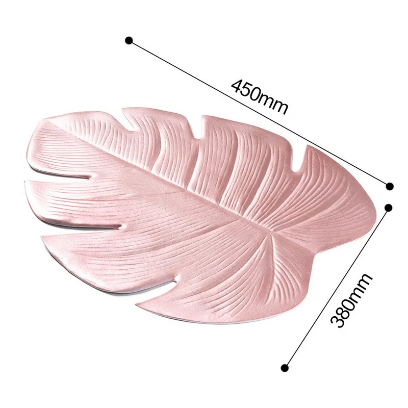 1 шт. Лист растения placematt Нескользящая чашка стол подкладка для украшения дома - Цвет: L