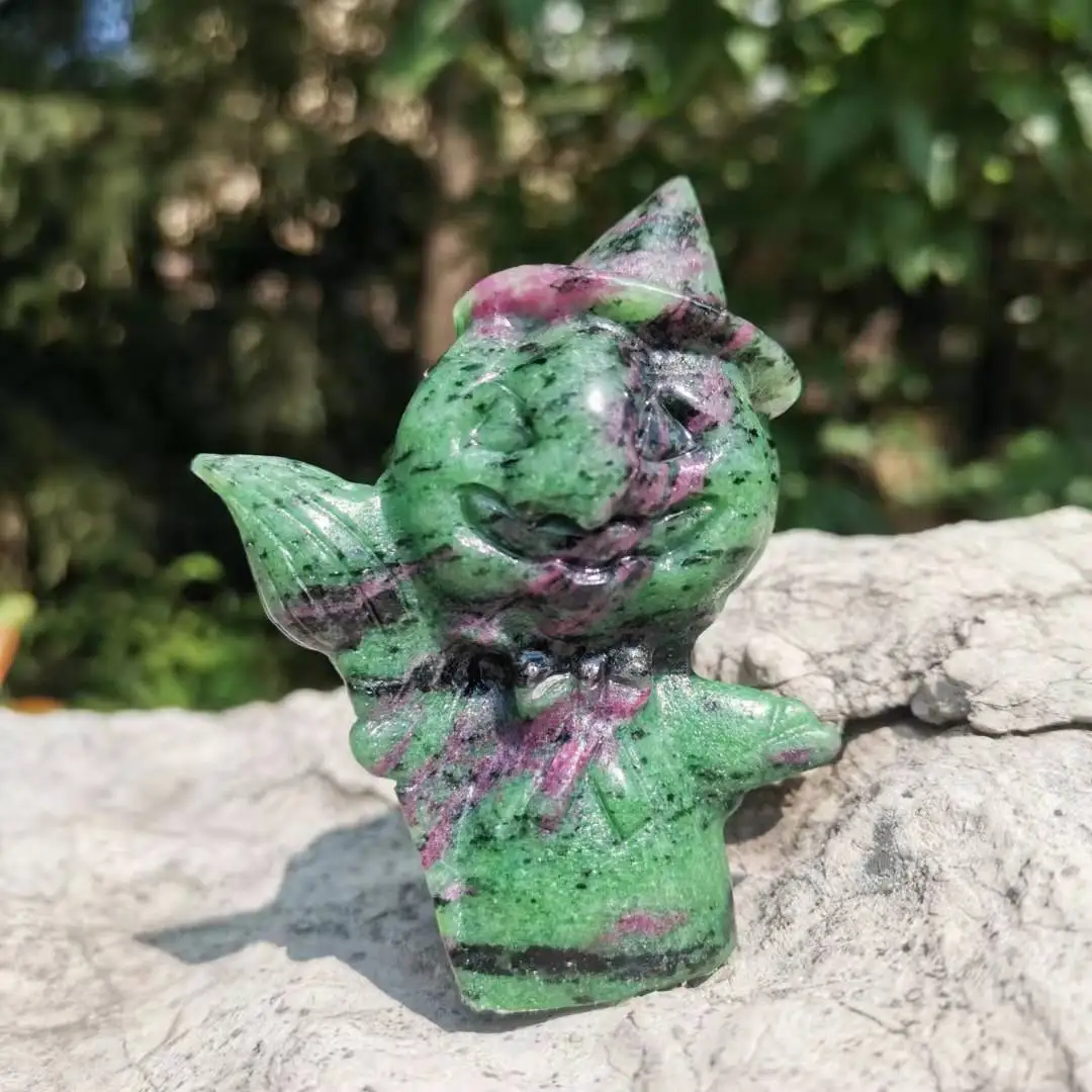 

Натуральный рубин Zoisite, резная Фигурка волшебника, коллекционная фигурка-украшение