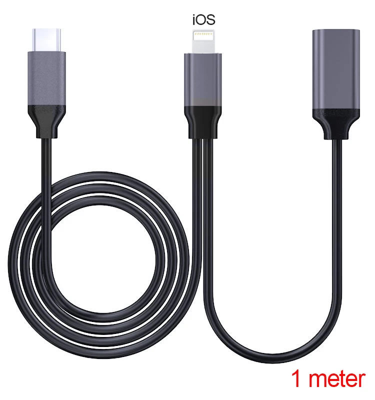 1 meter Lightning Extension cable Male to Female 8Pin Type-c USB C for iPhone iPad iPod Cord Charging otg | Мобильные телефоны и