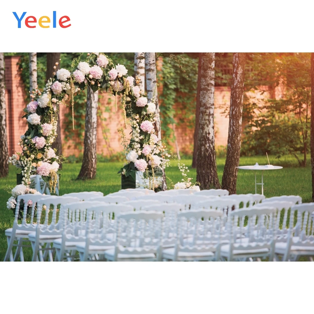 

Rose Flower Wreath Chair Weeding Decoration Baby Birthday Backdrop Photography Custom Photographic Background For Photo Studio