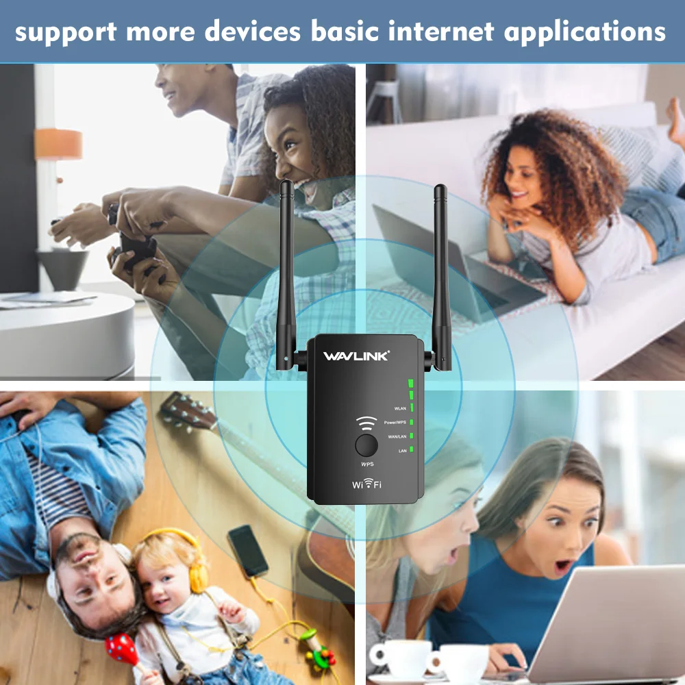 Wavlink Dual Band Wireless WiFi Repeater/2.4G&5G WiFi Extender/Router Boost WiFi Coverage Easy Installation Wall-plug WPS Button