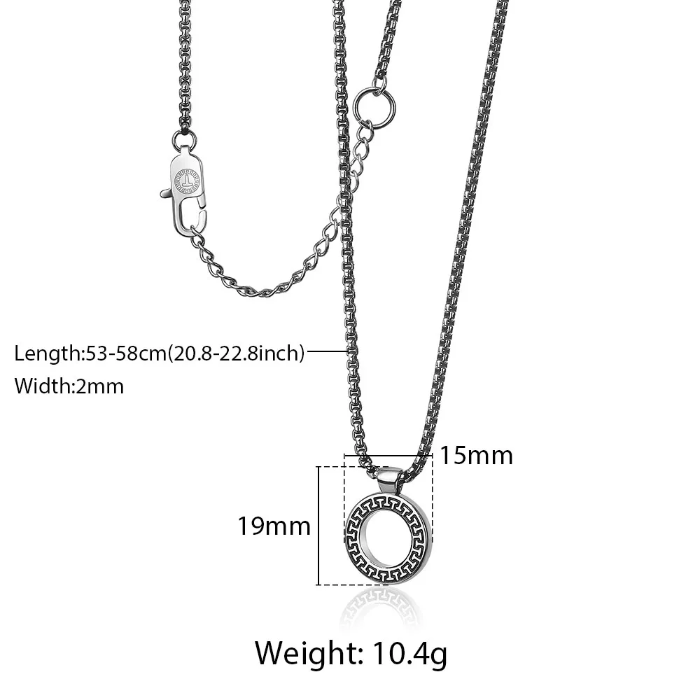 01 Gunmetal Color Ожерелье с подвеской Trendsmax для мужчин и мальчиков, золотой, серебряный цвет, круглая коробка, цепочка из нержавеющей стали, ожерелье, оригинальное ювелирное изделие TNS001 - Окраска металла: 01 Gunmetal Color