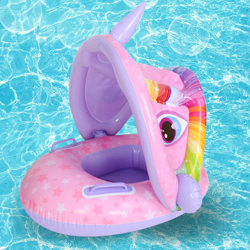 

1-6 Years Summer New Children's Swimming Ring Inflatable Floating for Kids with Sunshade