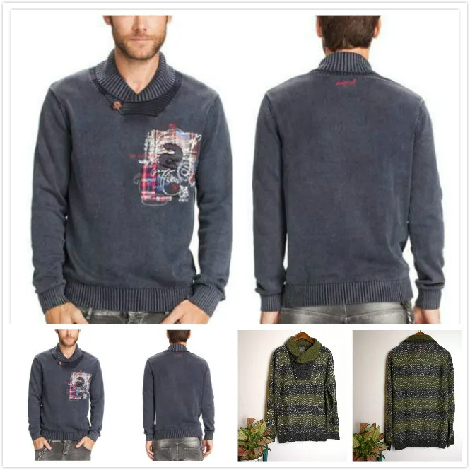 

2019 new DESIGUAL Deg Mens Spring and Autumn Printed Knitted Loose Elastic Bottom Shirts in Various Styles sweater