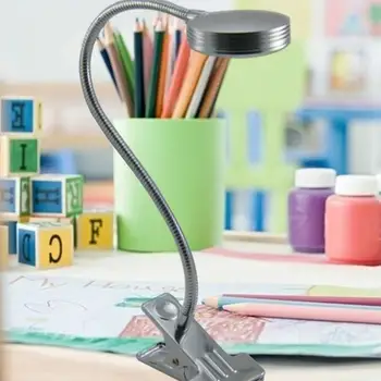 

Adeeing Mini LED Clip Table Light with Flexible Goose Neck Cute Bed Lamp Decoration