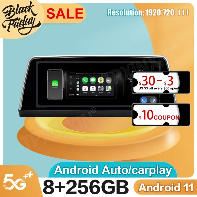

Android 11.0 8G+256G for BMW 5 Series E60 2005 - 2010 Car GPS Navigation Carplay Auto Radio Stereo Multimedia Player Head Unit