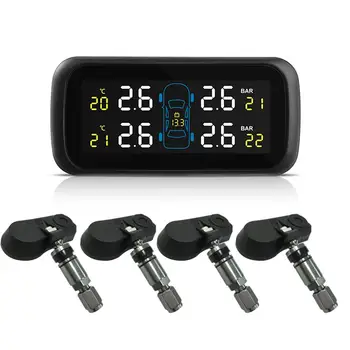 

Universal Multifunction Car TPMS Tire Pressure Monitoring System LCD Display Car Cigarette Lighter Auto Security Alarm Systems