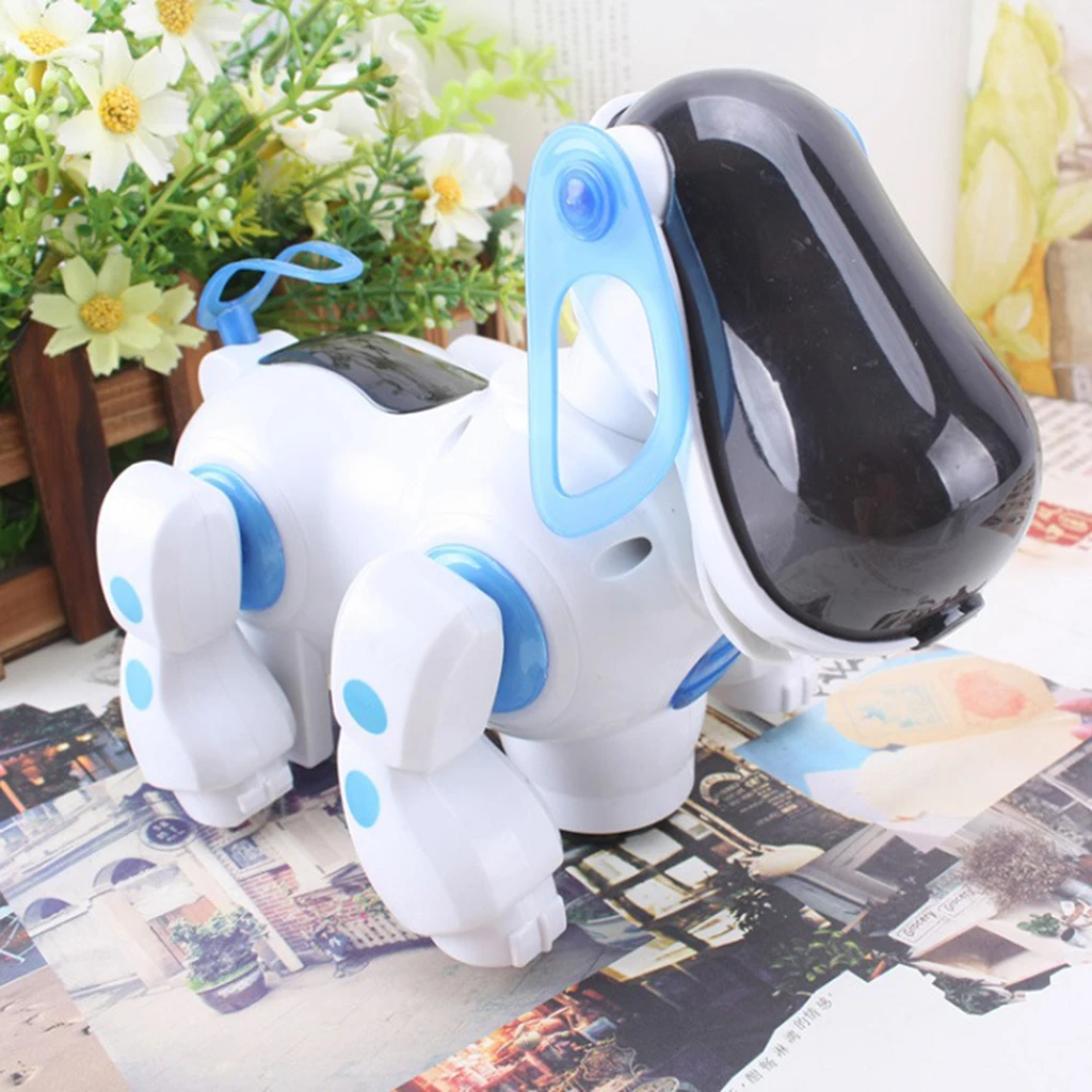 Умный робот собака игрушка Bump и Go электронный питомец щенок танцы с музыкой дети