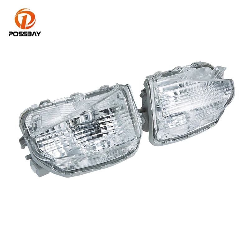 

POSSBAY Car Fog Lamp Housing Cover Left/Right DRL Signal Light Front Lower Bumper Fog Light for Toyota Prius 4-Door 2012-2015