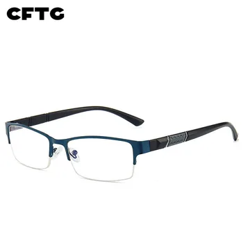 

Half Frame Alloy Finished Myopia Glassse Ultrlight Clear Lens Nearsighted Glasses Prescription Eyeglasses 0 -1.0 to -6.0