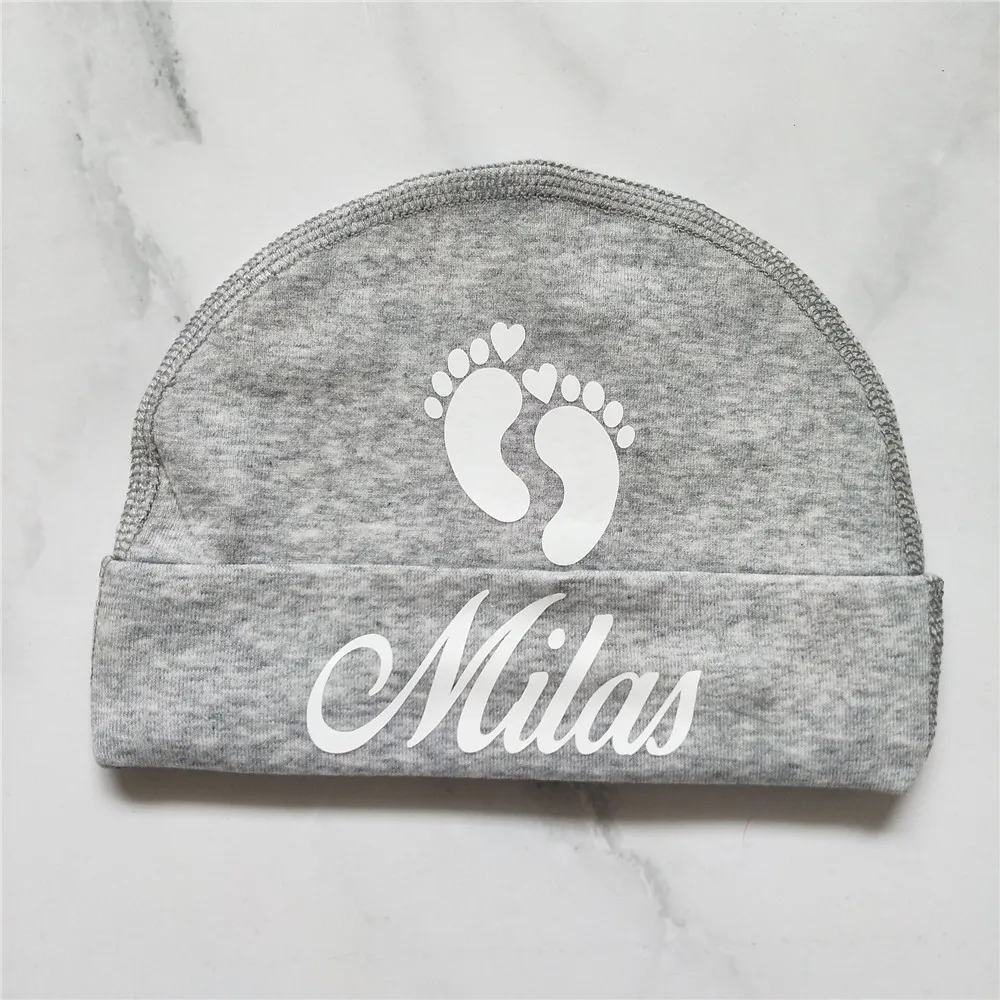 Hats Name-Printed Custom Baby Newborn Personalized Shower-Gifts Girl Boy Cotton Caps