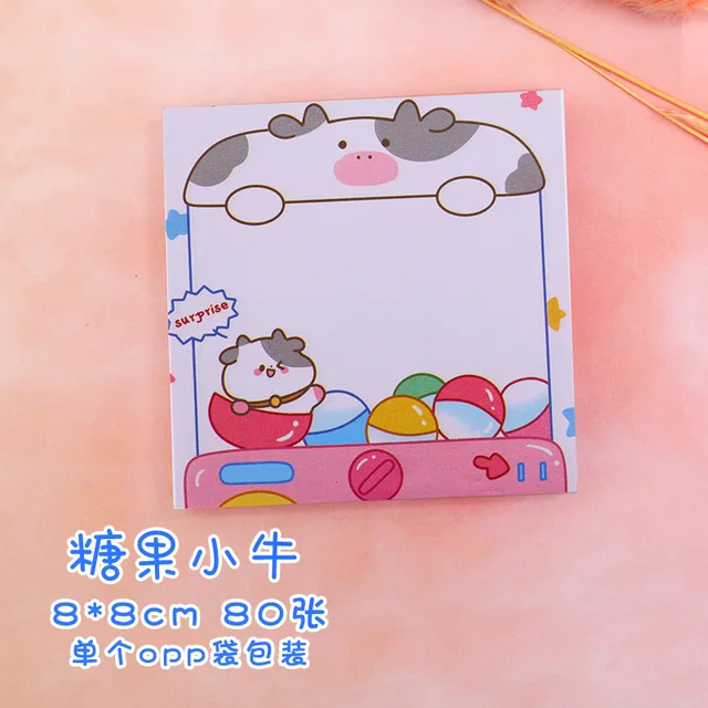 80sheets Student Girl Memo Pad Can Tear Up N Times To Paste The Message Sticky Note Sticky Tabs Cute Note Pad Memo Notes B