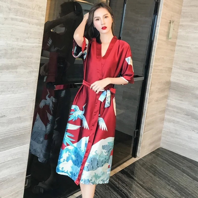 1 Японское кимоно кардиган Obi Yukata костюм хаори Гейша сексуальные японские платья халат пижамы женские японские кимоно юката FF2190 - Цвет: 1
