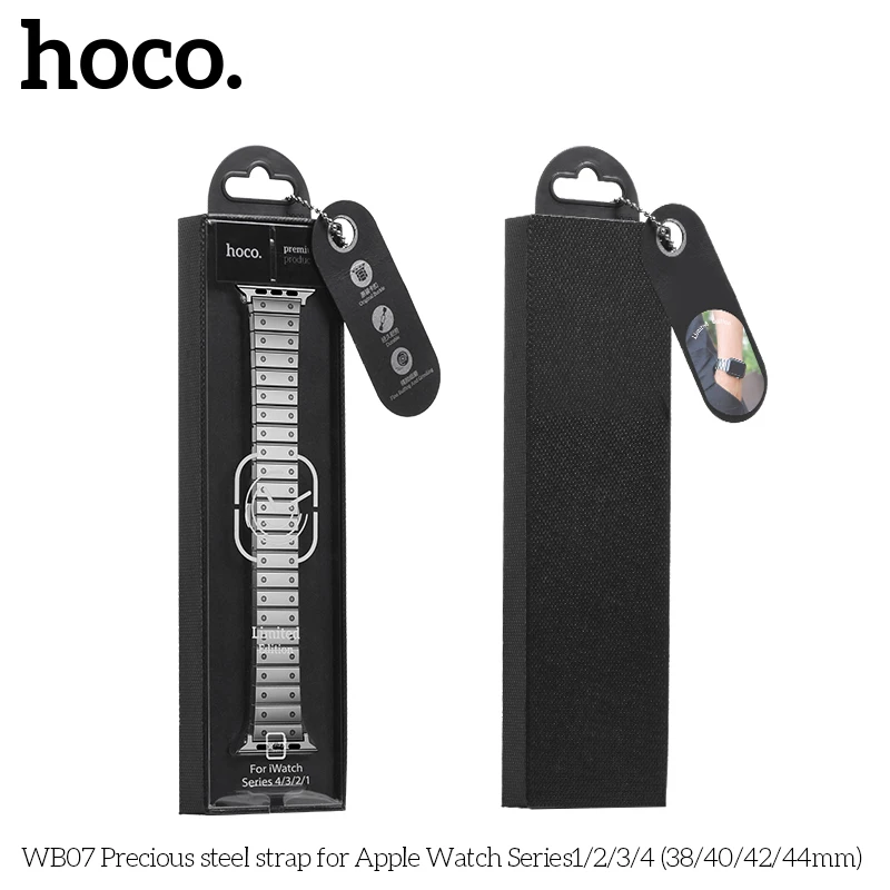 HOCO ремешок для часов для Apple Watch ремешок из нержавеющей стали 38 мм 40 мм 42 мм 44 мм ремешок для часов для Apple Watch Series 1 2 3 4 5 наручный ремешок