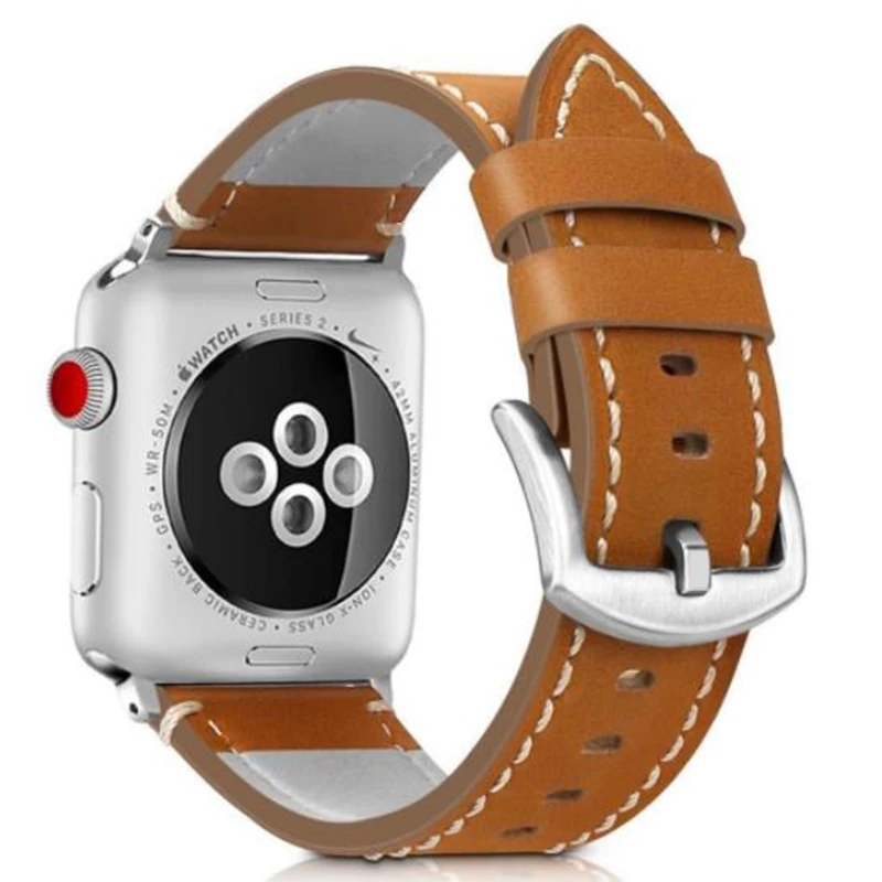 Новый высококачественный ремешок из натуральной кожи для Apple IWatch 42 мм 38 40 44 Watch