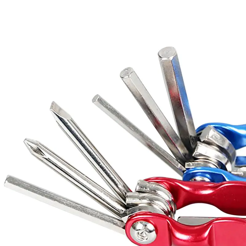 cheap 15 In 1 Bike Tools Bicycle Repairing Set Bike Repair Tool Kit Wrench Screwdriver Chain Carbon steel bicycle Multifunction Tool