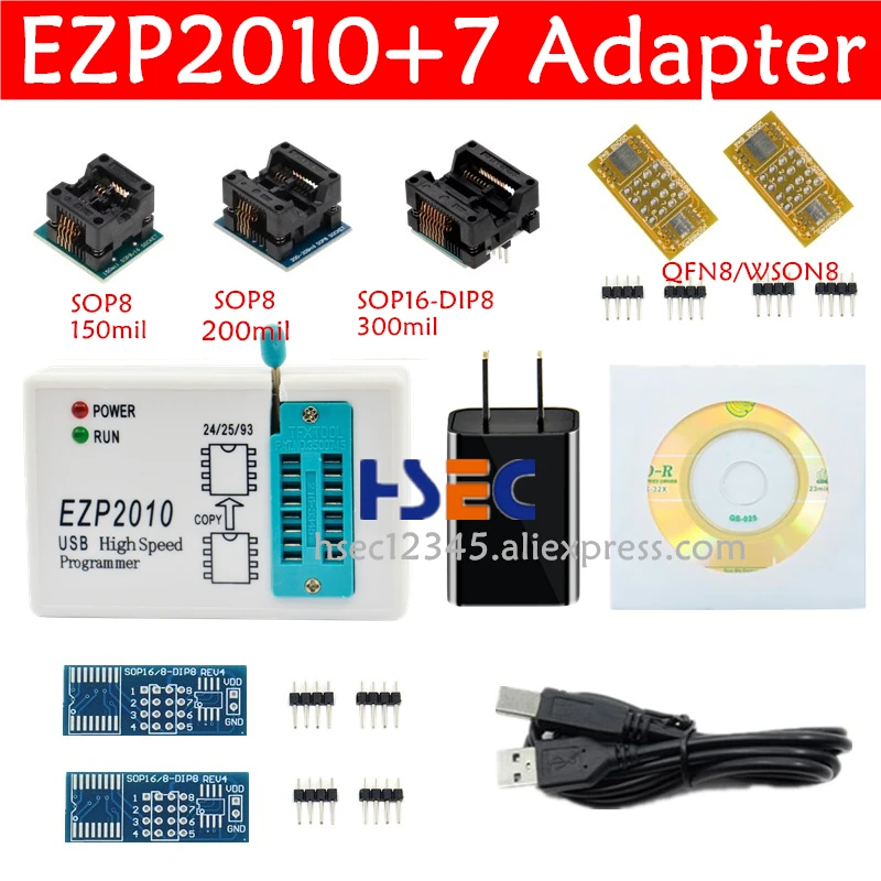 EZP2010 EZP2013 EZP2019 программист+ 7 переходное кольцо SOP8 150mil 200mil для DIP8 SOP16 WSON8 гнездо 2011 высокоскоростной usb-порт SPI BIOS eeprom