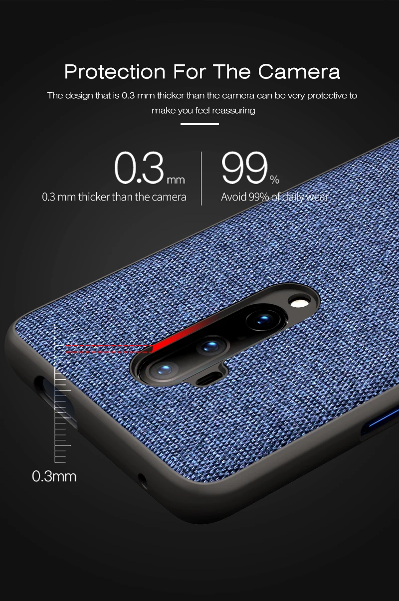 Для oneplus 7T Pro Чехол Мягкий силиконовый край+ твердая ткань текстура защитный чехол на заднюю панель для one plus 7T oneplus 7t 1+ 7T pro