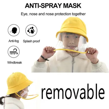 

Kids Anti-spitting Protective Hat Cover Outdoor Hat Adjustable Size Face Cover Protection Cap Summer Fisherman Hats Sun Caps