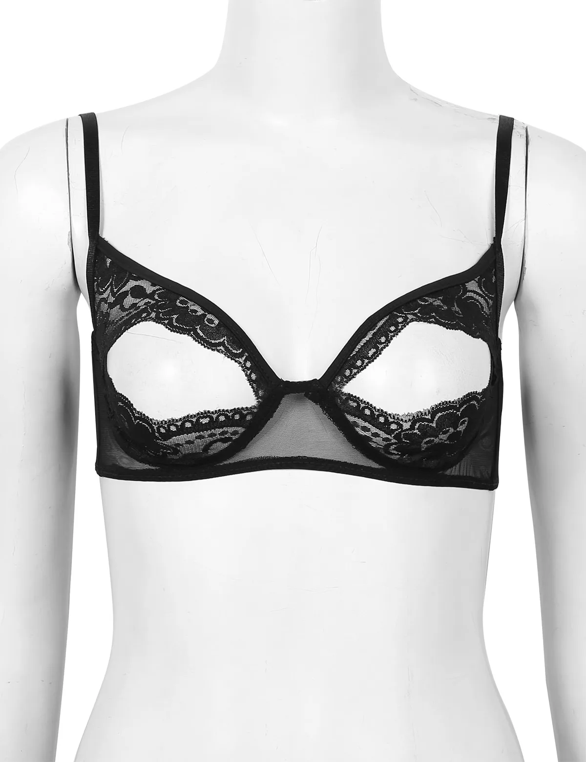 Womens Lingerie Open up Bra Sheer Lace Floral Exotic Bra Costume Nipple Split Bralette Sexy Wire-free Unlined Top women bra,erotic lingerie