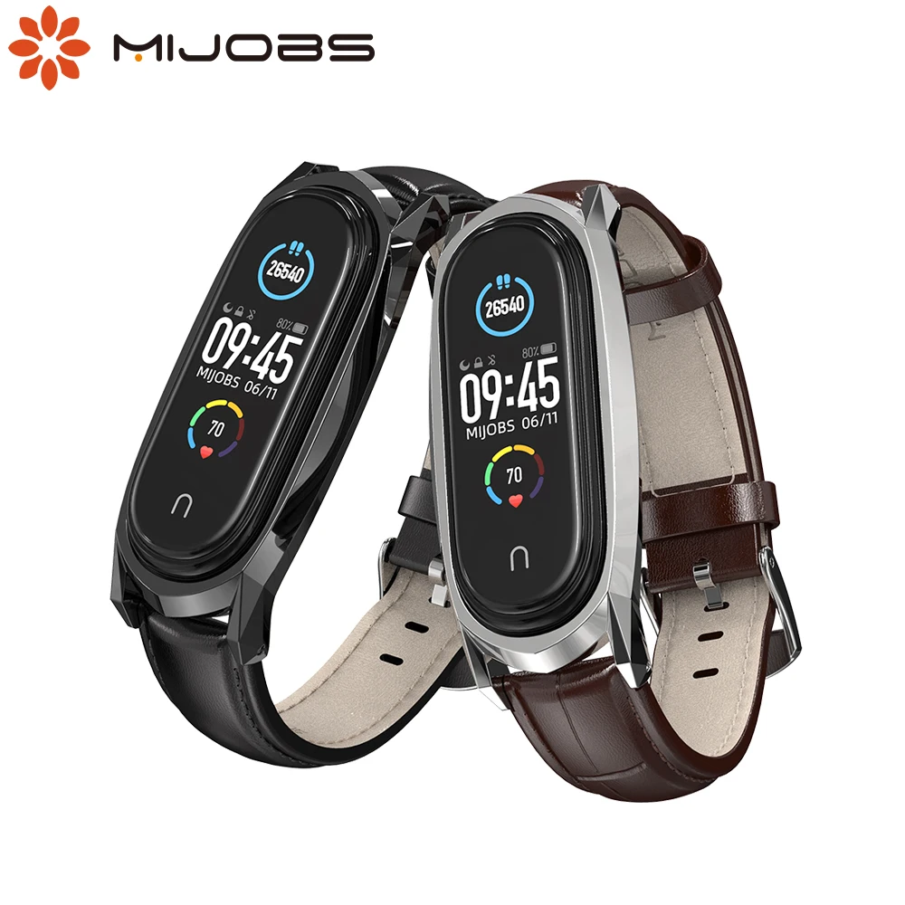 Для Mi Band 5 браслет Opaska Do Pasek My ремешок 4 из натуральной кожи Smartband для Xiaomi Correa Miband