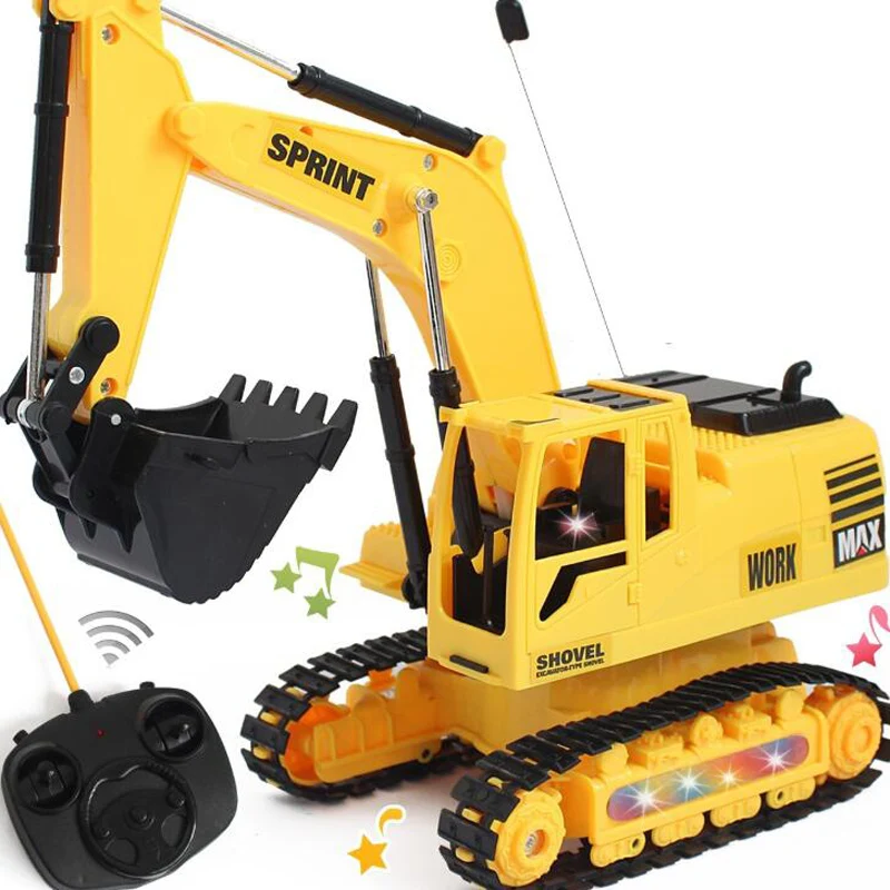 

Wireless Charging Remote Control Excavator Simulation Truck Engineering Car Boy Electric Toy Remote Control Car With Light Music