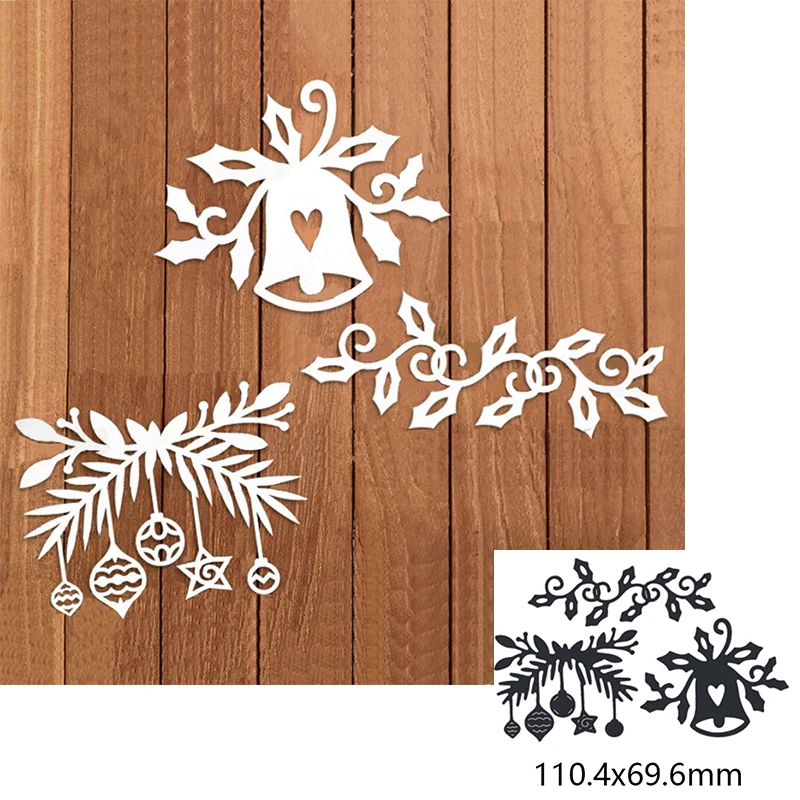 

Christmas Bell Ribbon Metal Cutting Dies For DIY Scrapbook Cutting Die Paper Cards Embossed Decorative Craft Die Cut New