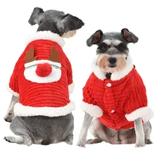 Милая Одежда для собак с лосем, зимнее теплое пальто для домашних животных, Рождественская одежда, утепленная стеганая куртка для французского бульдога, костюм шнауцера 20А