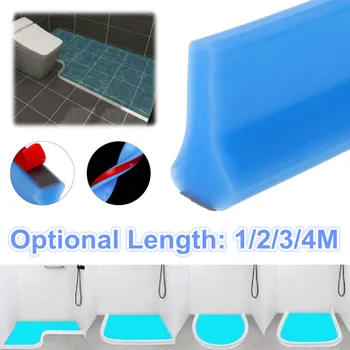 

1/2/3/4M Self-Adhesive Silicone Bath Shower Screen Door Sealing Strip Dry Wet Depart Sealing Strip Window Fixture Accessories