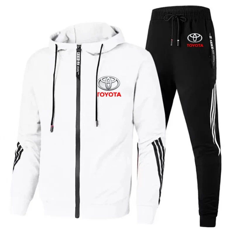 TOYOTA Logo 2021 New Men's Printing Breathable Sports Leisure Jogging Hoodie + Sports Pants Two Piece Suit In Spring And Summer tracking device