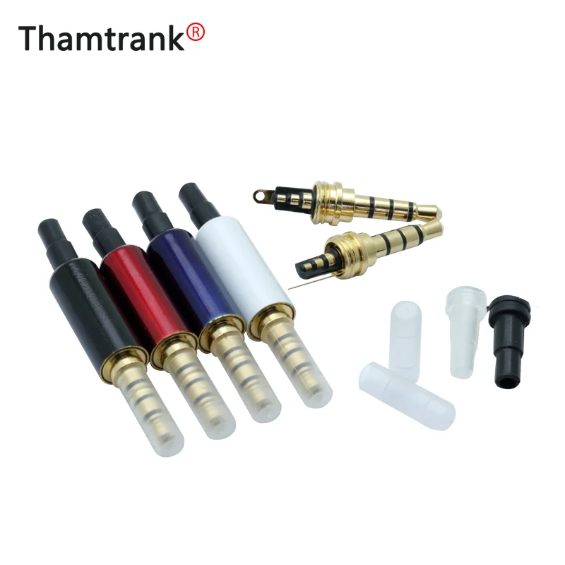 10 комплектов 3,5 мм 4-полюсный стерео штекер с хвостовой вилкой+ Пылезащитная заглушка для самостоятельной сборки гарнитуры наушники или используется для ремонта наушников 4 трека