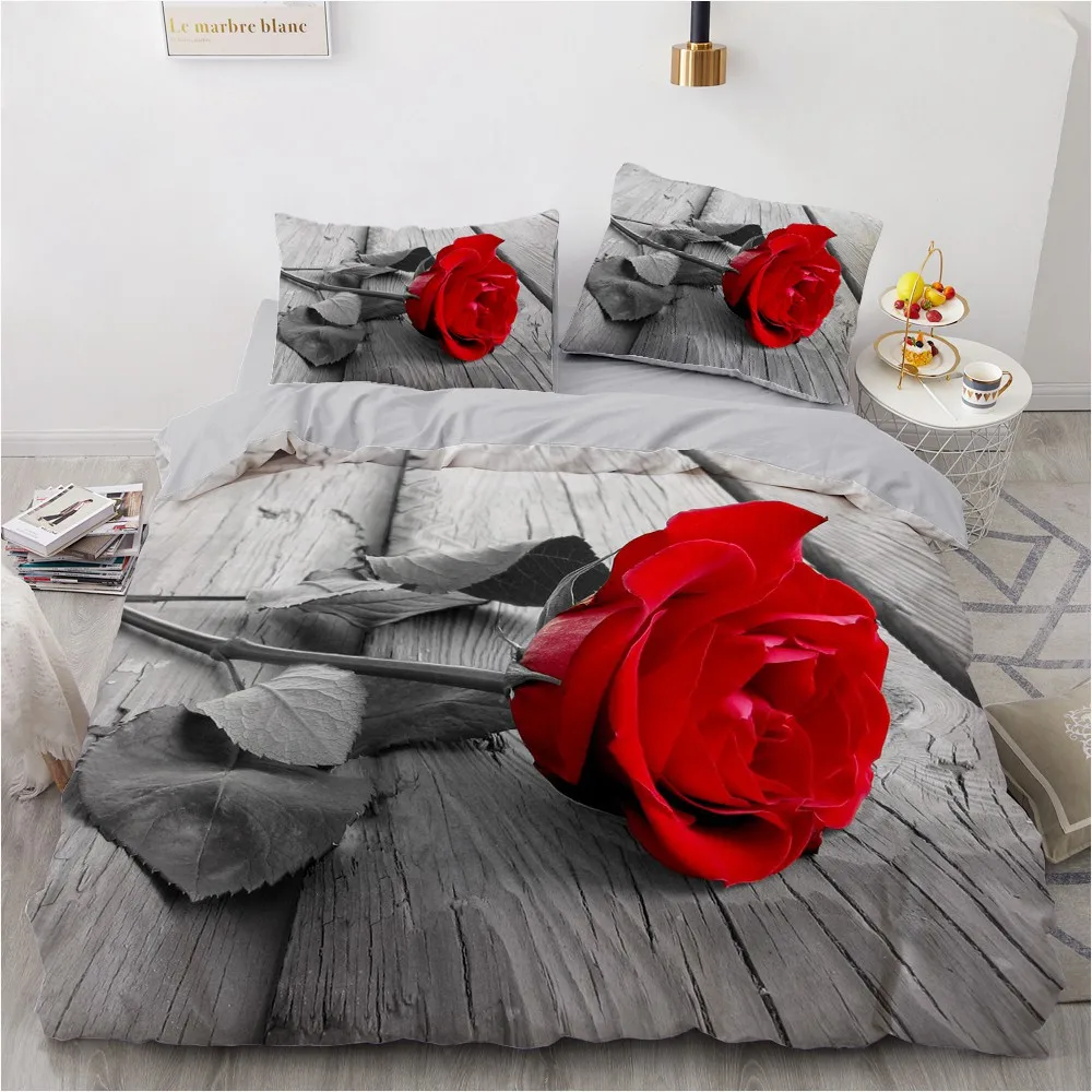 3D Custom Bedding Sets Flower Plant Duvet Quilt Cover Set Comforter Bed Linens Pillowcase King Queen Full Double Home Texitle | Дом и сад