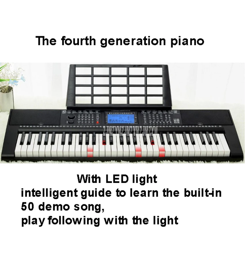 Elviray 61 Key Electronic Piano Keyboard Silicon Flexible Roll Up Digital Piano 128 tone For Kids Toy Learning Beginner Educational Toys 