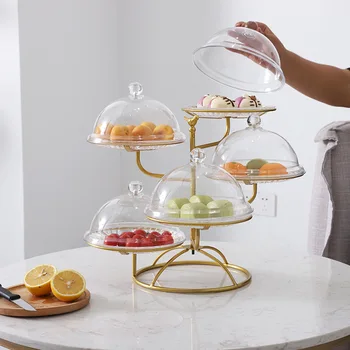 

Nordic Multi-Layer Fruit Dish Living Room Home Exquisite Dried Fruit Tray Fruit Dish Snack Dish Modern Creative Network