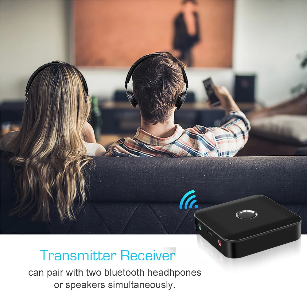 Kebidu 2 в 1 Bluetooth 4,0 приемник передатчик стерео музыка поддержка подключения 2 колонки и наушники беспроводной аудио приемник