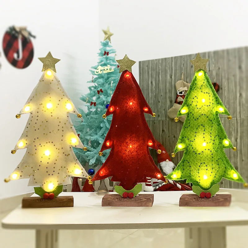 

New Christmas Tree Christmas Decoration for Home Craft Decoration Desktop Lighting Mini Christmas Tree with LED Light