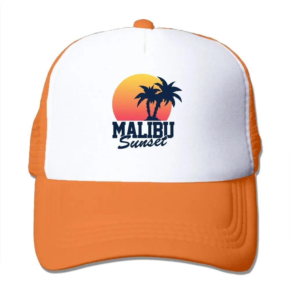 Мужчины/Женщины Malibu закат сетки Snapback шляпы Регулируемая Кепка водителя грузовика