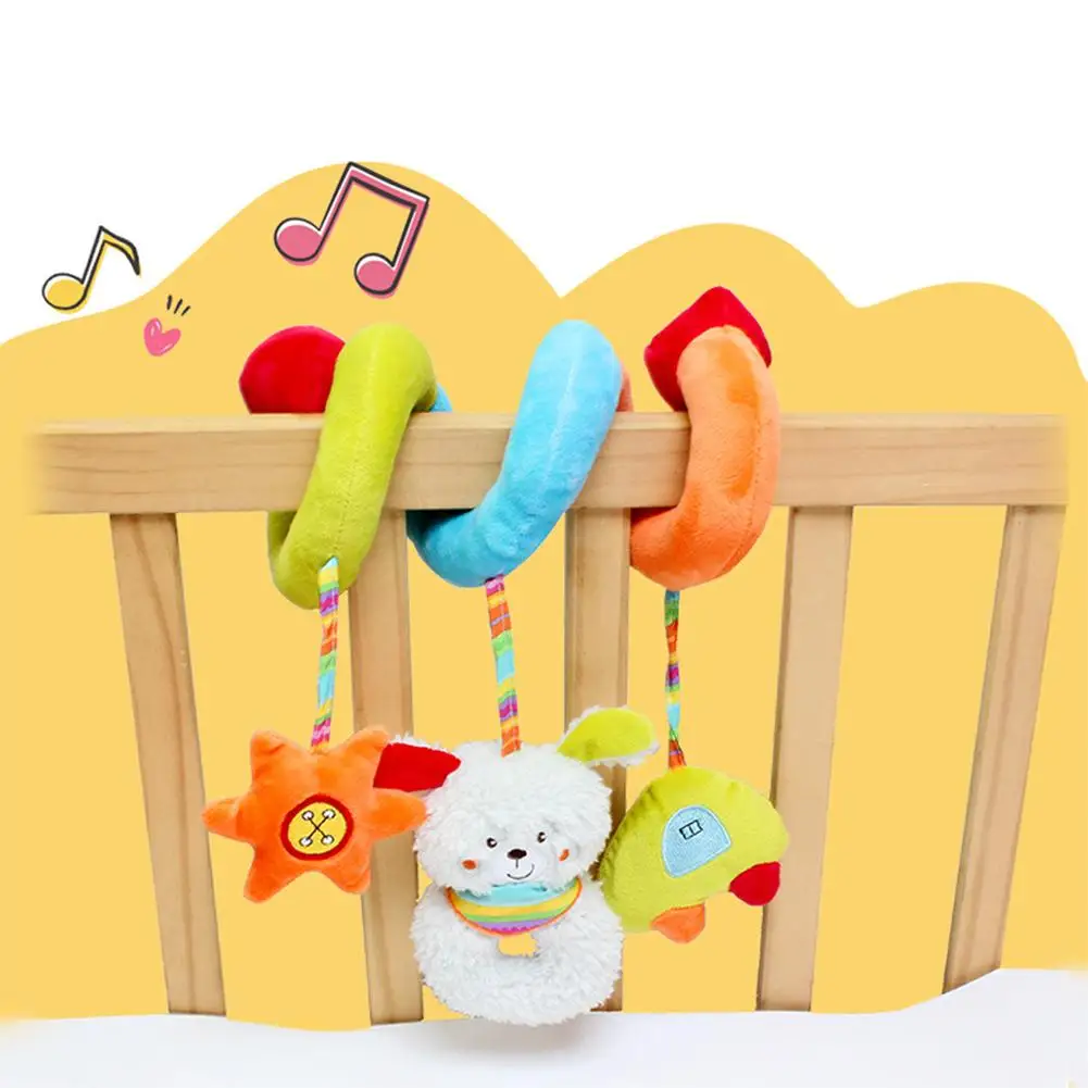Детская красочная милая овечка музыкальная кроватка-Скручивание Висячие Игрушки для развития интеллекта детская погремушка