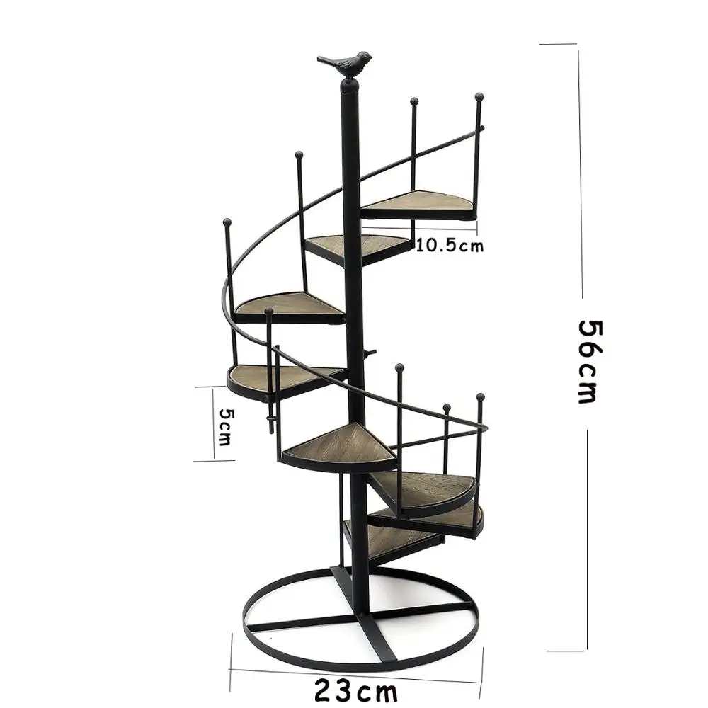 

8 Tier Spiral Plant Stand Flower Shelf Iron Plant Rack Succulent Display Holder Shelf Home Outdoor Patio Garden Decoration